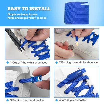 Neo-wows No Tie Shoelaces Elastic Laces for Kids Adults Athletic Sneakers - color: Yellow