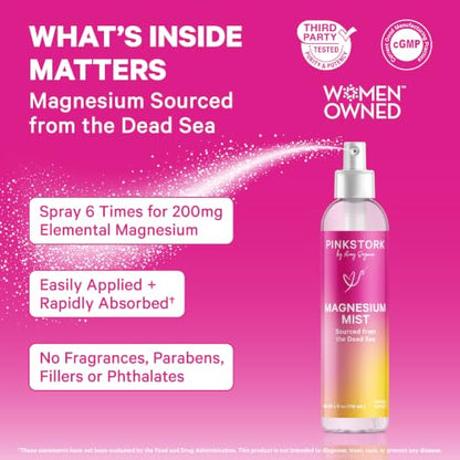 Pink Stork Magnesium Spray Mist, Unscented, 4 oz