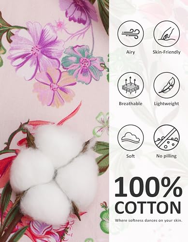 NAP BOUND 100% Cotton Pajamas Set for Women 2 Piece PJs Set - color: Iris Dream, size: Small