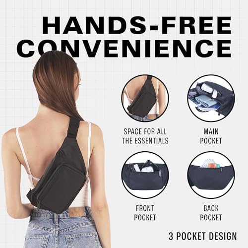 SoJourner Waterproof Fanny Pack, Black - color: Black - Solid