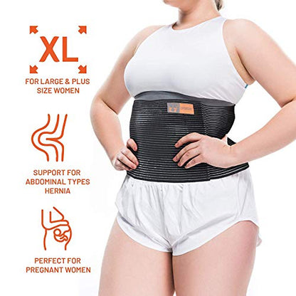Everyday Medical Plus Size Umbilical Hernia Belt for Women | Hernia Binder for Men | Navel, Ventral & Incisional | Abdominal Support | L/XL - size: Large/X-Large (Pack of 1)