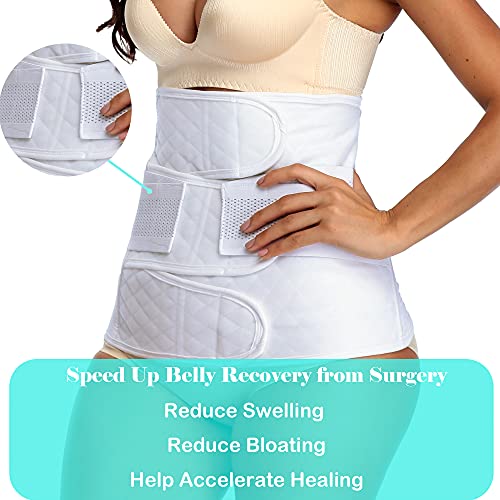 Post Belly Band Postpartum Recovery Belt Girdle Belly Binder, Cotton - size: Large