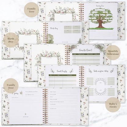 Baby Memory Book for First Five Years, Newborn Keepsake Journal