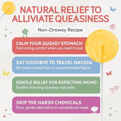MommaBear Nausea & Motion Sickness with Real Honey & Ginger – (5 Pack) - size: 5 Count (Pack of 1)