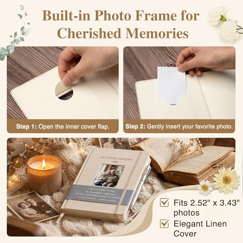 Guided Grief Journal Sympathy Gift Set with Photo Frame Cover - style: Guided Grief Journal