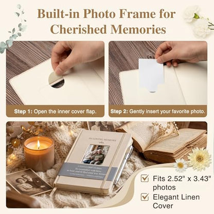 Guided Grief Journal Sympathy Gift Set with Photo Frame Cover - style: Guided Grief Journal