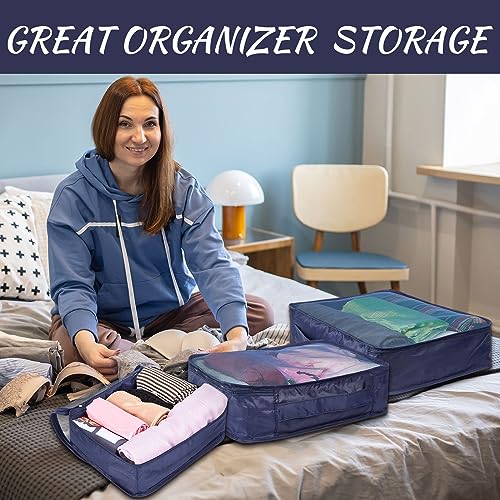 Silkfly 12 Pcs Packing Cubes for Travel,XL, L, M,Classic,Navy Blue - color: Navy Blue, size: XL, L, M, style: Classic