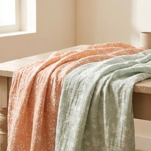 Muslin Swaddle Blankets for Newborn, Cotton Receiving Blanket - color: Neutral