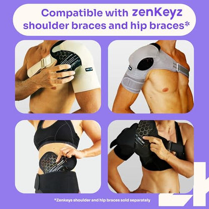 ZENKEYZ Reusable Gel Shoulder Ice Pack - 8x10 in, Black