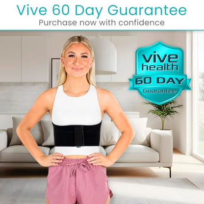 Vive Broken Rib Brace for Women, Men - Rib Cage Support Belt for Fractured - size: Medium