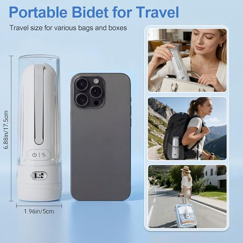 Electric Portable Bidet Toilet Aids Wiper Tool Set, White - color: White