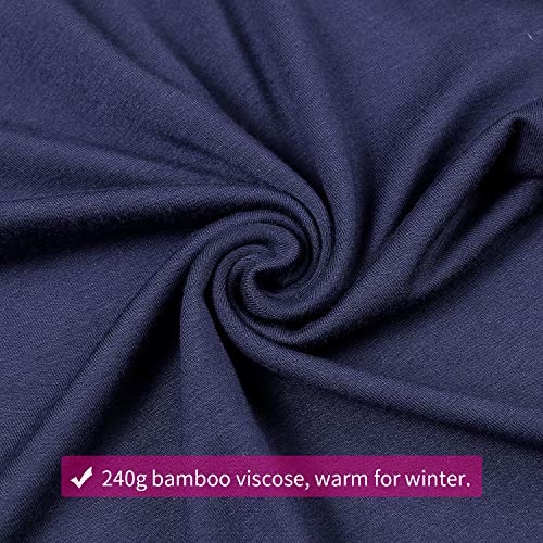 Joyaria Bamboo Viscose Maternity Sweatpants Over Belly Lounge Pants - color: Navy, size: X-Large