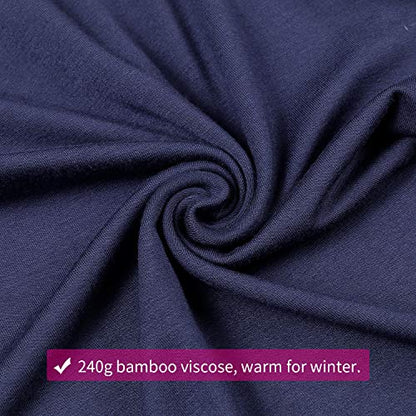 Joyaria Bamboo Viscose Maternity Sweatpants Over Belly Lounge Pants - color: Navy, size: XX-Large