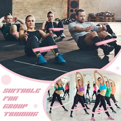Hollowfly 12 Pcs Resistance Loop Bands for Booty Legs - color: Light Pink, style: Light