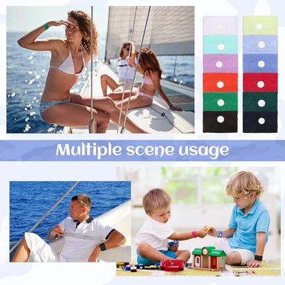 Zhanmai 12 Pairs Motion Sickness Bracelets Adults Kids, Multicolor - color: Multicolor