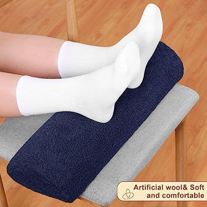 Recliner Leg Rest Cushion Sofa Footrest Pillow with Cover, Dark Blue, 1 Pcs - color: Dark Blue