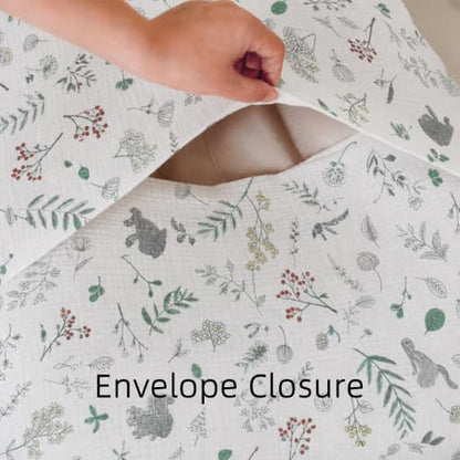 2 Pack Muslin Baby Lounger Covers, Covers Only, 35.5" x 20" - color: 2 Pack Squirrel Green