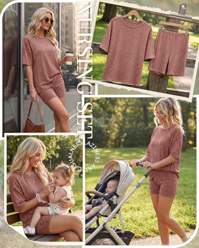 Women's Nursing 2 Piece Outfit Set - color: Pink, size: XX-Large