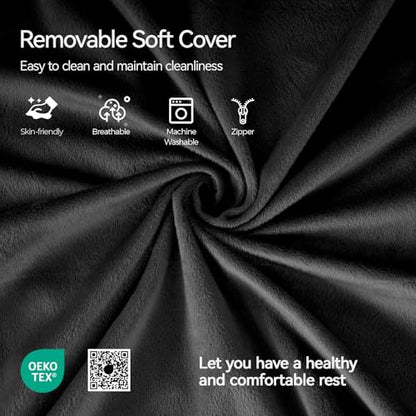 Kayfia Reading Pillow, Gel Memory Foam Back Rest Pillow, 19", Black - color: Black, size: Standard(19'')