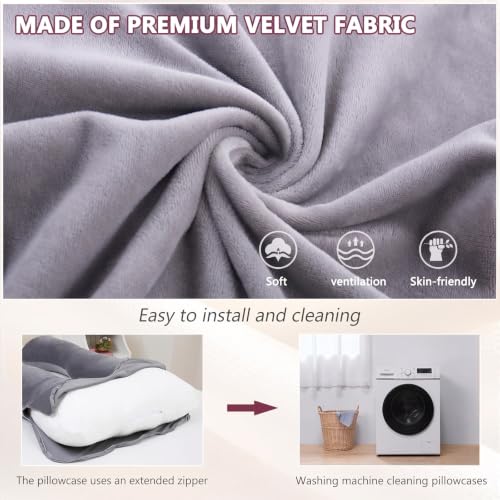 60 Inch Pregnancy Pillow for Sleeping (Dark Grey- Memory Foam) - color: Dark Grey- Memory Foam