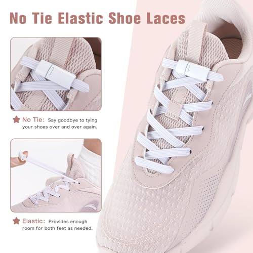 Aiboxin Elastic No Tie Shoelaces for Kids Adults Tieless Stretch Shoe Laces - color: Blue