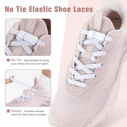 Aiboxin Elastic No Tie Shoelaces for Kids Adults Tieless Stretch Shoe Laces - color: Blue