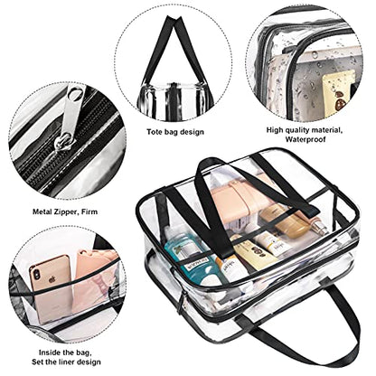 Large Clear Makeup Bag, Cosmetics Organizer Bag, pvc Travel Toiletry Bag