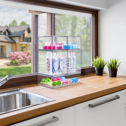 Sorbus Baby Bottle Organizer, Stackable Design (2 Small + 1 Wide) - size: 2 Small + 1 Wide