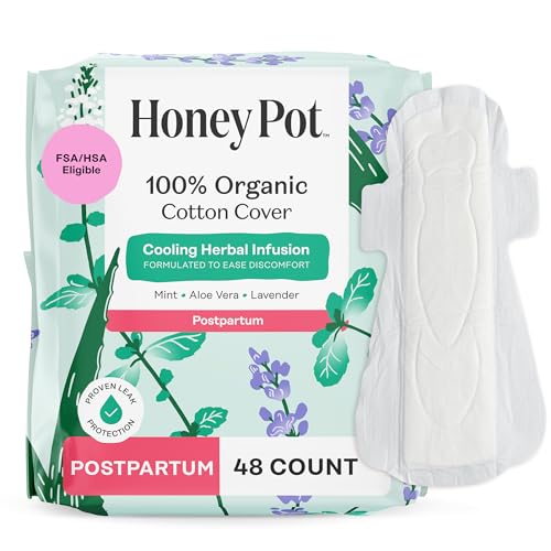 The Honey Pot Company - Cooling - Postpartum Pads - Postpartum Essentials - size: 48 Count (Pack of 1)