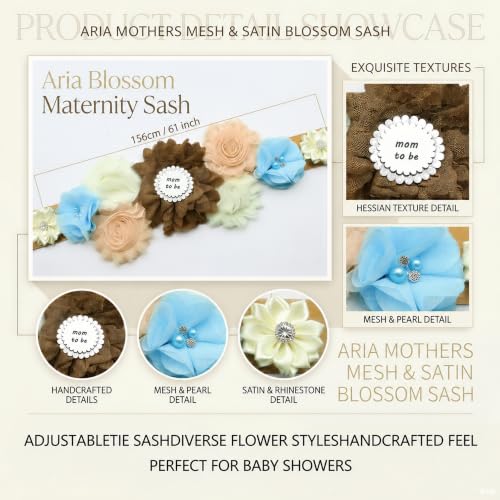 Vexillum Denim Style Maternity Sash Belly Belt Set(5pcs) - color: Brown