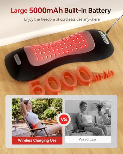 FliKEZE 4-in-1 Back Massager with Red Light 660/850nm Cordless 5000mAh - color: Black