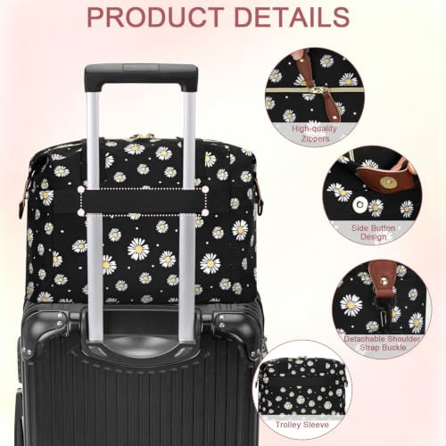 Pritent Diaper Bag Tote Waterproof Maternity Baby Bags with Pacifier Case - color: Daisy, size: Medium