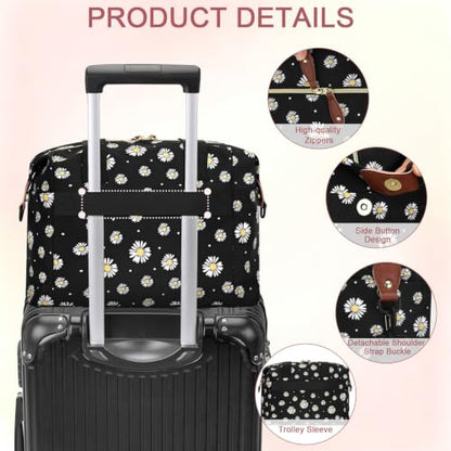 Pritent Diaper Bag Tote Waterproof Maternity Baby Bags with Pacifier Case - color: Daisy, size: Medium