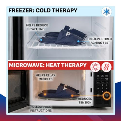 Rapid Relief Foot Ice Pack Slippers, 1 Pair for Feet & Toe Pain Relief