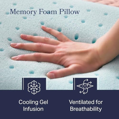 WEEKENDER Gel Memory Foam Pillow - Standard Size - 2-Pack - Medium Firm Feel - Neck & Shoulder Support - For Back & Side Sleepers - Home, Hotel, & Hospital Essentials - size: Standard, style: 2 Pack