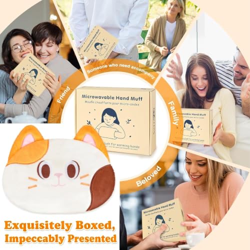 SuzziPad Orange Cat Microwavable Hand Muff for Muscle Tension and Cold Day - style: Cat