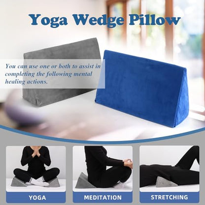 Small Wedge Pillow, Wedge Pillow for Bed Sores, Positioning Pillow - color: 1 Unit, Grey