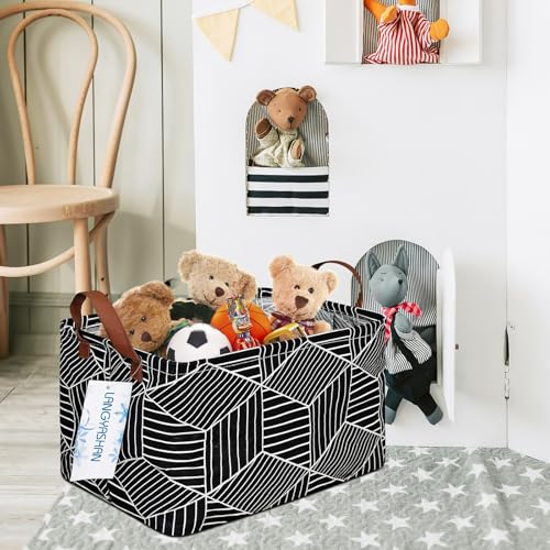 Rectangular Collapsible Storage Basket Nursery Organizer Black diamond - color: Rec Black diamond