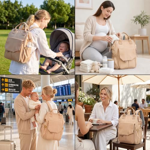 Diaper Bag with Changing Pad & Insulated Bottle Holders