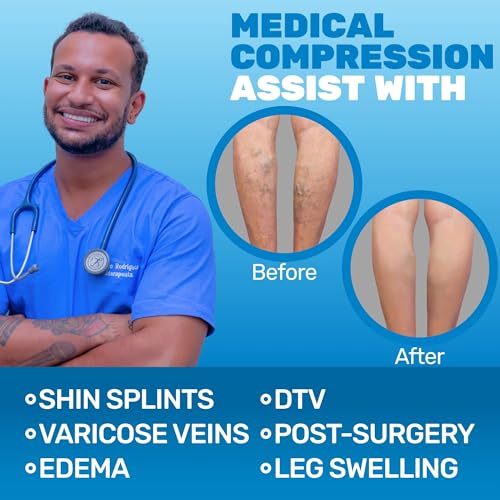ABSOLUTE SUPPORT 3 Pairs Unisex Compression Socks, 20-30mmHg, Beige|7XL - color: Beige, size: 7X-Large