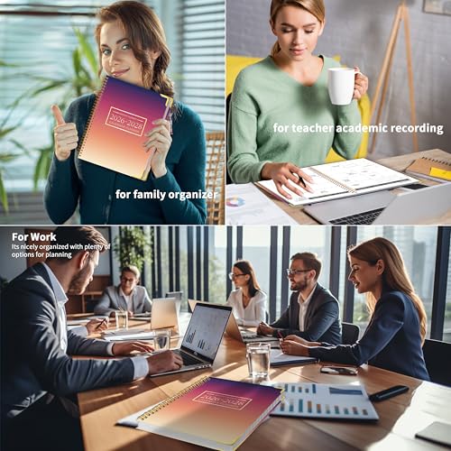 Monthly Calendar Planner 2026-2028, 3 Years Organizer, 9" x 11" - color: Sunset（ Jan 2026 - Dec 2028）