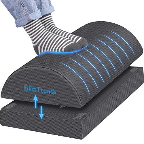 BlissTrends Foot Rest Under Desk, Foot Stool with 2 Adjustable Heights - color: Gray, size: XX-Large