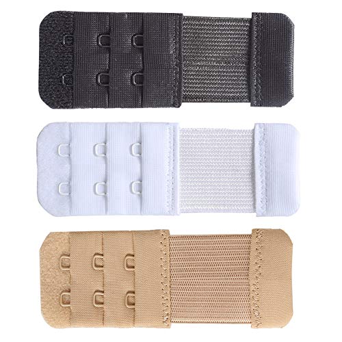 Women's Bra Extenders 4 Hook / 3 Hook / 5 Hook / 2 Hook Soft Comfortable Stretchy Bra Extension Strap - color: 2 Hook Bra Extender,1/2 Inch Spacing