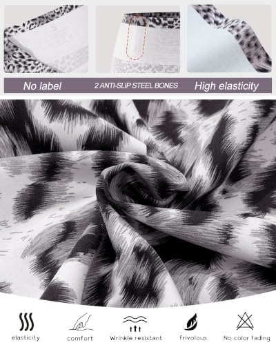 LEVAO 4-Pack Women Tummy Control Thong High Waist Seamless Underwear S-XXL - color: Coffee, Nude, Ink-wash Leopard Print, Brown Leopard Print, size: Small