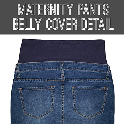 Hybrid & Company Women's Maternity Denim Shorts - color: Bermuda-bm5471grsk-medium Was, size: Medium