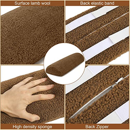 Recliner Leg Rest Cushion Sofa Footrest Pillow with Cover, Brown, 1 Pcs - color: Brown