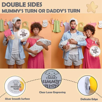 New Mom & Dad Gifts,Decision Making Coin with Handmade Wooden Box