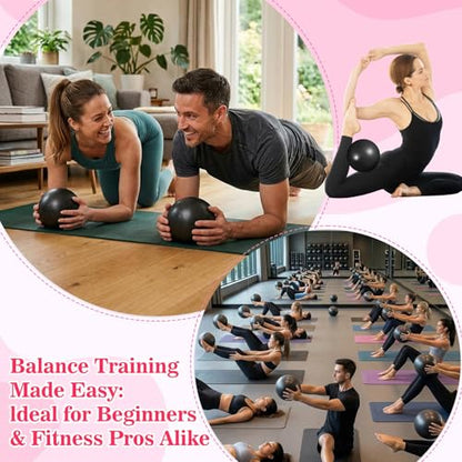 Teyva 40 Pcs Small Pilates Ball Bulk 9 Inch Mini Yoga Balls - color: Solid Black