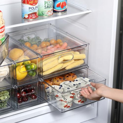 Fridge Organizers and Storage Pull Out Drawer, 2 Large - size: 2 Large
