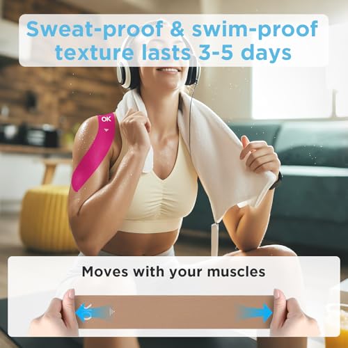 OK TAPE Kinesiology Tape 150 PCS Precut Elastic Strips Bulk 2inx10in/PCS - color: Pink, size: 150 PCS
